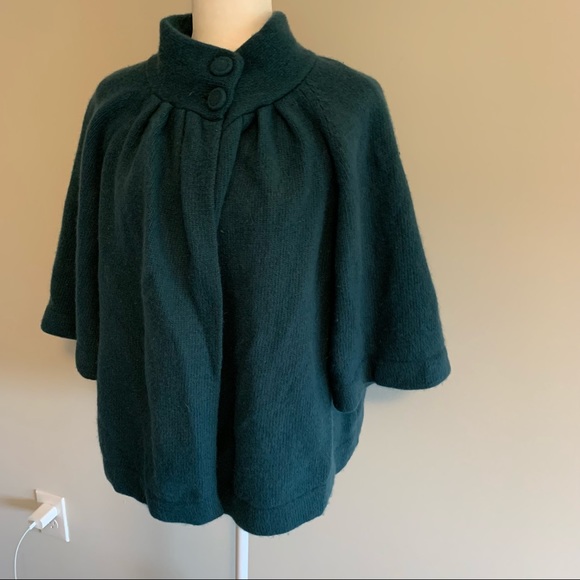 Sarah Spencer Woman Lambswool Angora Cape Poncho Cardigan - Picture 2 of 11